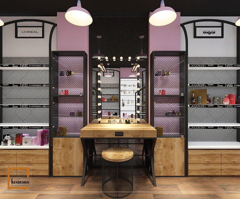 thiết kế shop mỹ phẩm